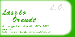 laszlo orendt business card